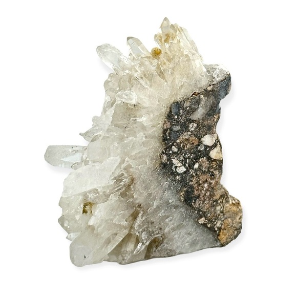 Owl Hand Carved Natural Quartz Healing Crystal Geode - Picture 2 of 4